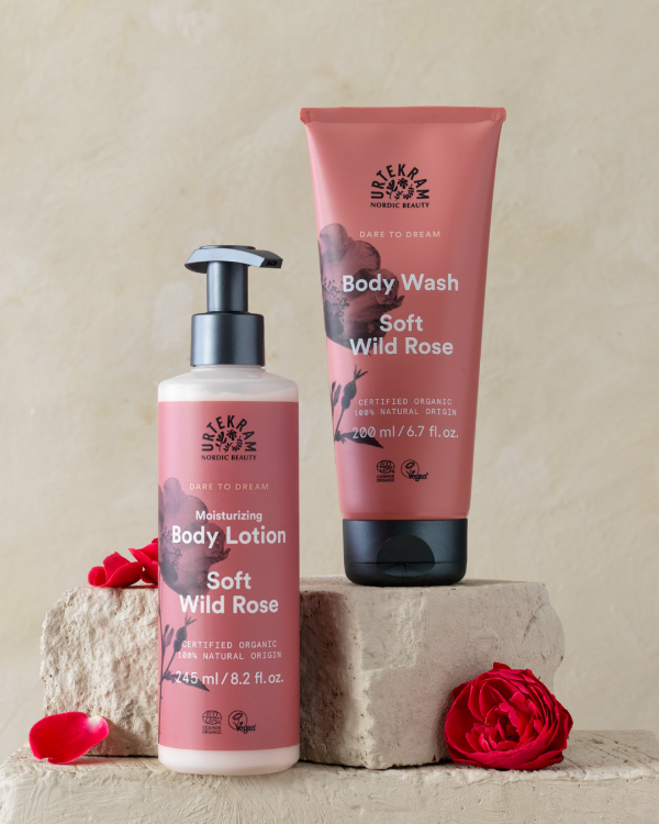 URTEKRAM Soft Wild Rose Body Wash für normale bis trockene Haut