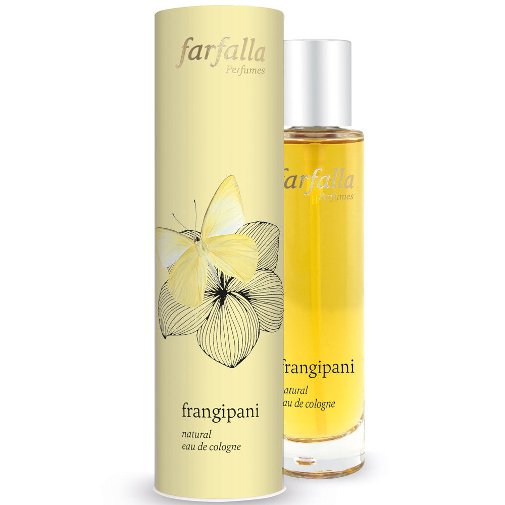 farfalla frangipani, natural eau de cologne
